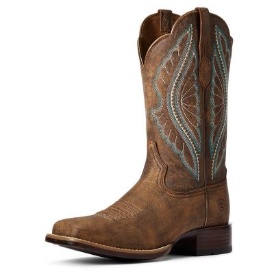 Ariat PrimeTime Koyu Kahverengi Western Csizma Bayan (32781-349)